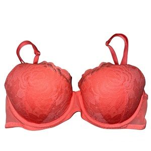 Pink Victoria Secret Date Push Up Bra Sz 34C